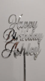 Load and play video in Gallery viewer, Happy Birthday + Name  Cake Topper
