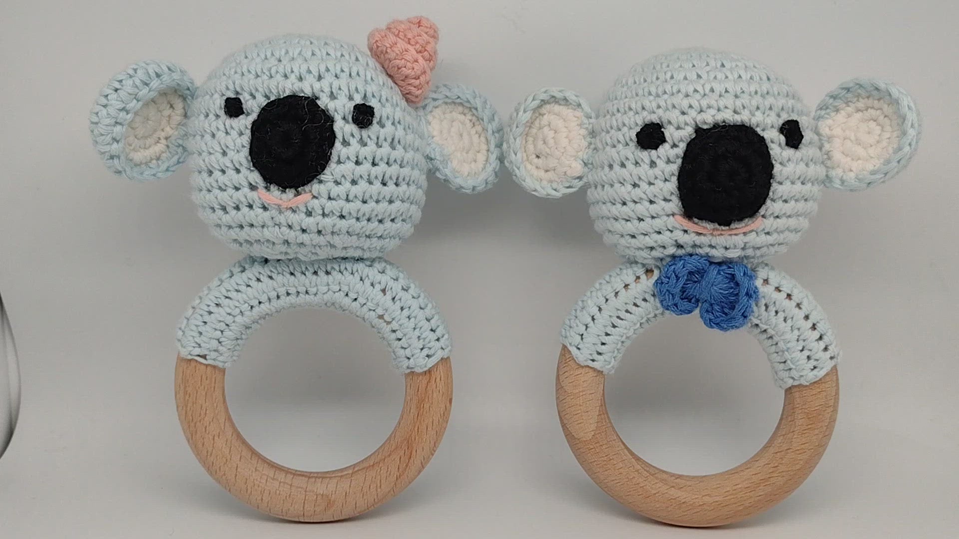 Handmade Koala Boy / Girl Teether (Name or Name + DOB) Personalised