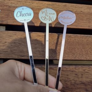 Cocktail Stirrers Personalised for Weddings, Engagements, Special Ocassion Party Celebration