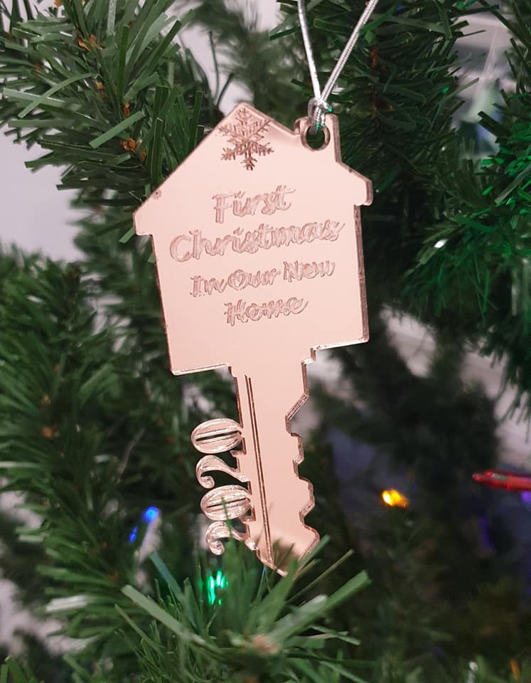 First Christmas in our new home 2021 Key Ornament