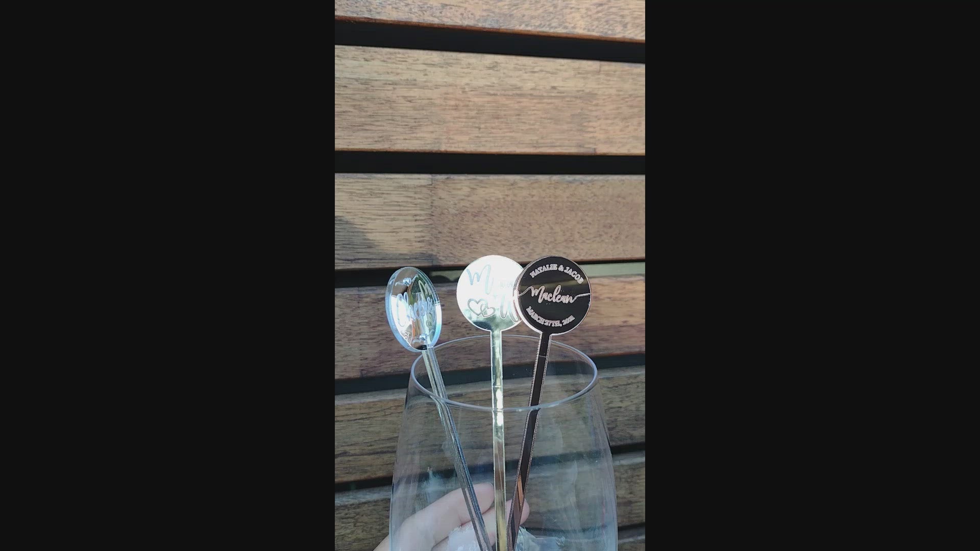 Cocktail Stirrers Personalised for Weddings, Engagements, Special Ocassion Party Celebration