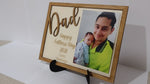 Load and play video in Gallery viewer, Personalised Fathers Day Photo Frame with Stand

