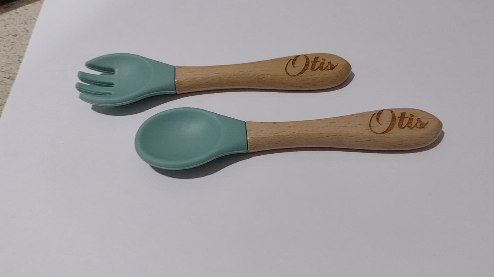 Wooden Silicone Fork and Spoon