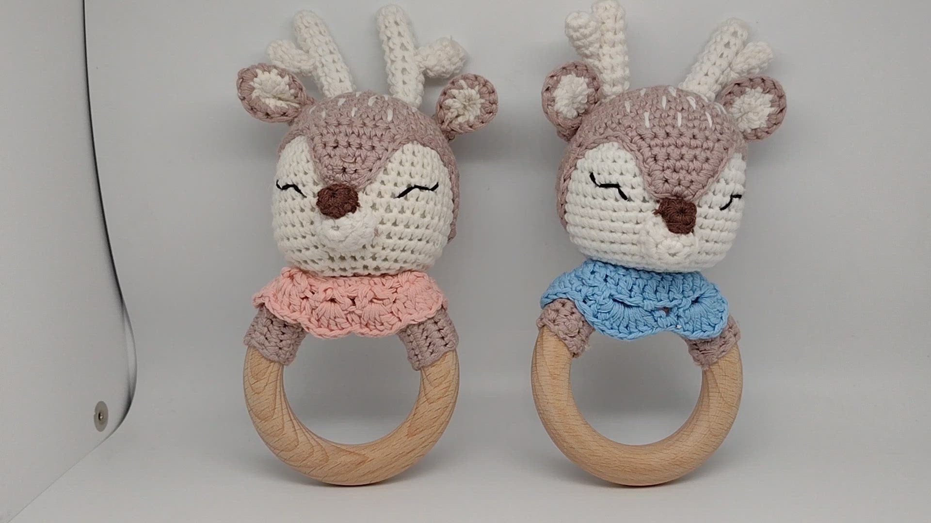 Handmade Deer Boy / Girl Teether (Name or Name + DOB) Personalised