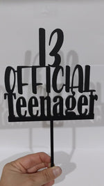 Load and play video in Gallery viewer, 13 Official Teenager  Cake Topper
