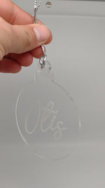 Load and play video in Gallery viewer, Name Christmas Ornament Clear Acrylic

