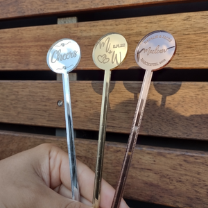 Cocktail Stirrers Personalised for Weddings, Engagements, Special Ocassion Party Celebration