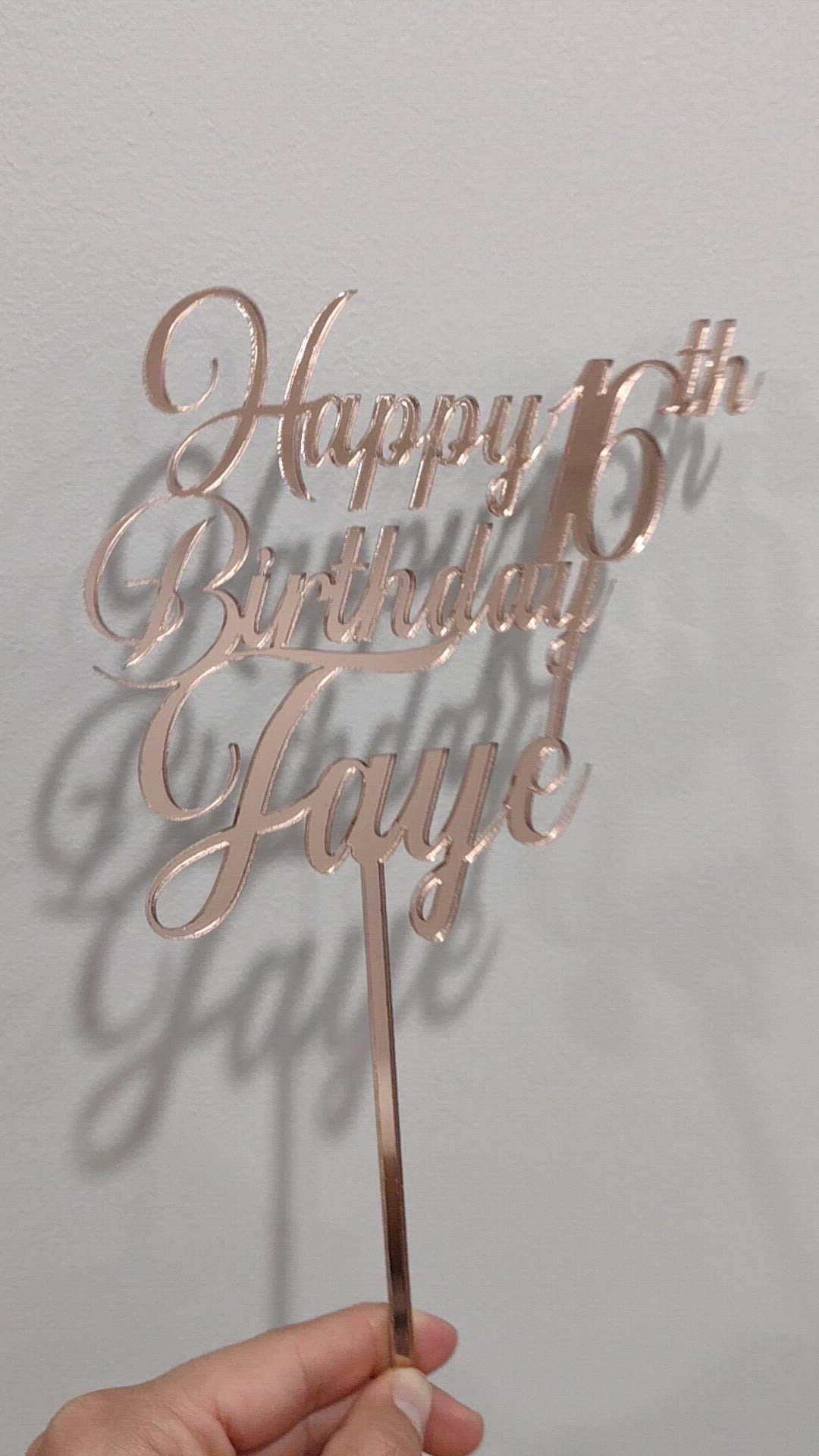 Happy Birthday AGE + NAME Cake Topper