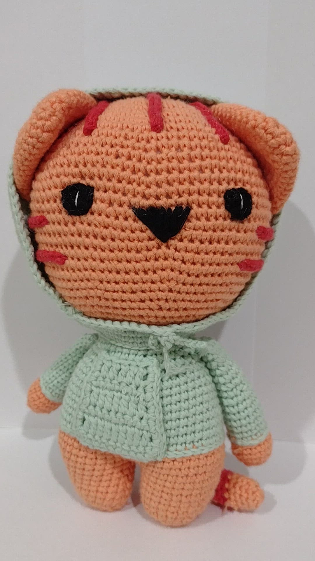 Handmade Tiger with a hoodie