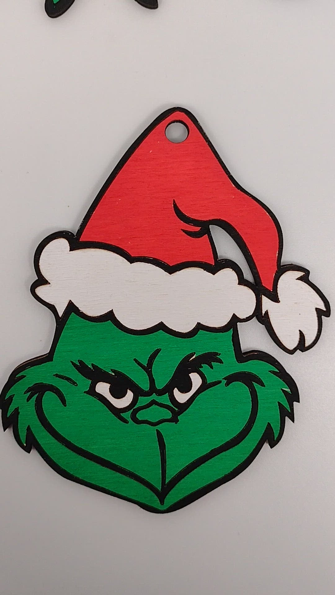 Personalised Grinch Hand Ornament