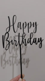 Load and play video in Gallery viewer, Happy Birthday Cake Topper
