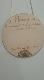 Load and play video in Gallery viewer, Personalised Nanna / Nanny Hand + Foot Print Plaque
