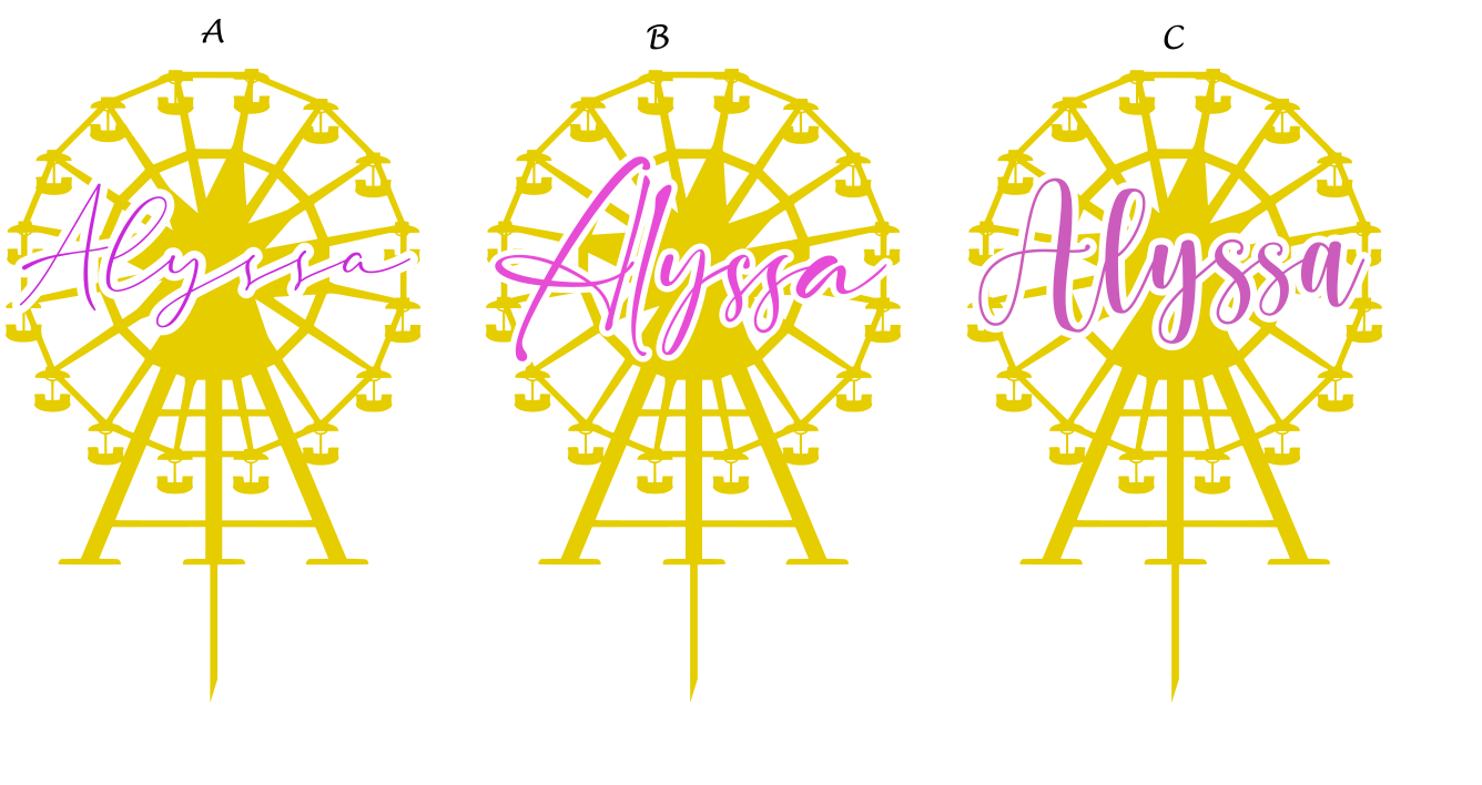 Ferris Wheel Cake Topper