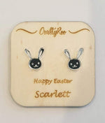 Load image into Gallery viewer, Bunny / Rabbit Earrings + Case (Can be personalised) - Craftyroo
