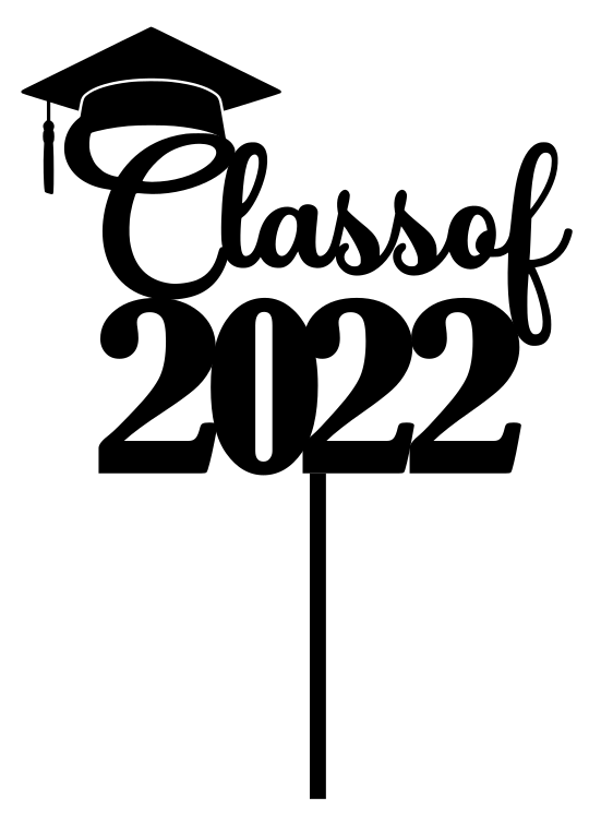 Class of + Year (2022, 2023, 2024) Cake Topper