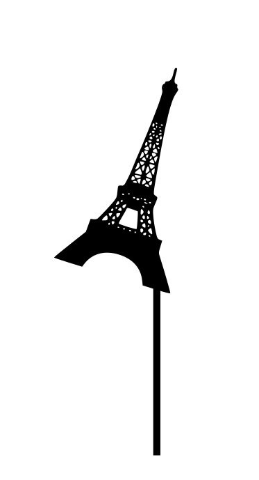 Eifel Tower Birthday Cake Topper