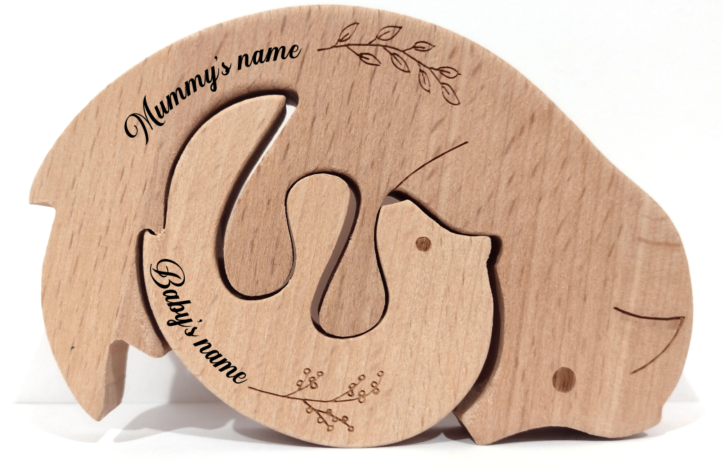 Personalised Animal Family Puzzle (Foxes)