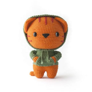 Handmade Tiger with a hoodie