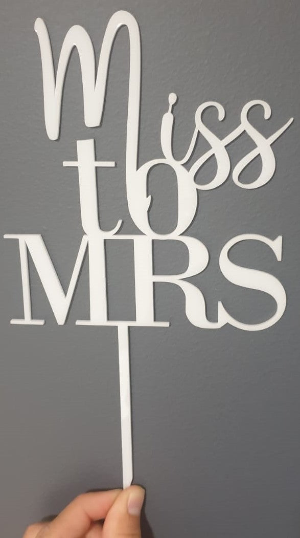 Miss to MRS Cake Topper