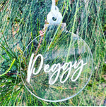 Load image into Gallery viewer, Name Christmas Ornament Clear Acrylic
