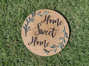 Home Sweet Home Wooden Sign Door Hanger