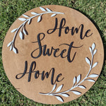 Load image into Gallery viewer, Home Sweet Home Wooden Sign Door Hanger
