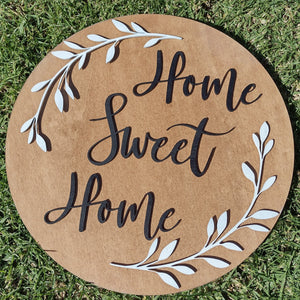 Home Sweet Home Wooden Sign Door Hanger