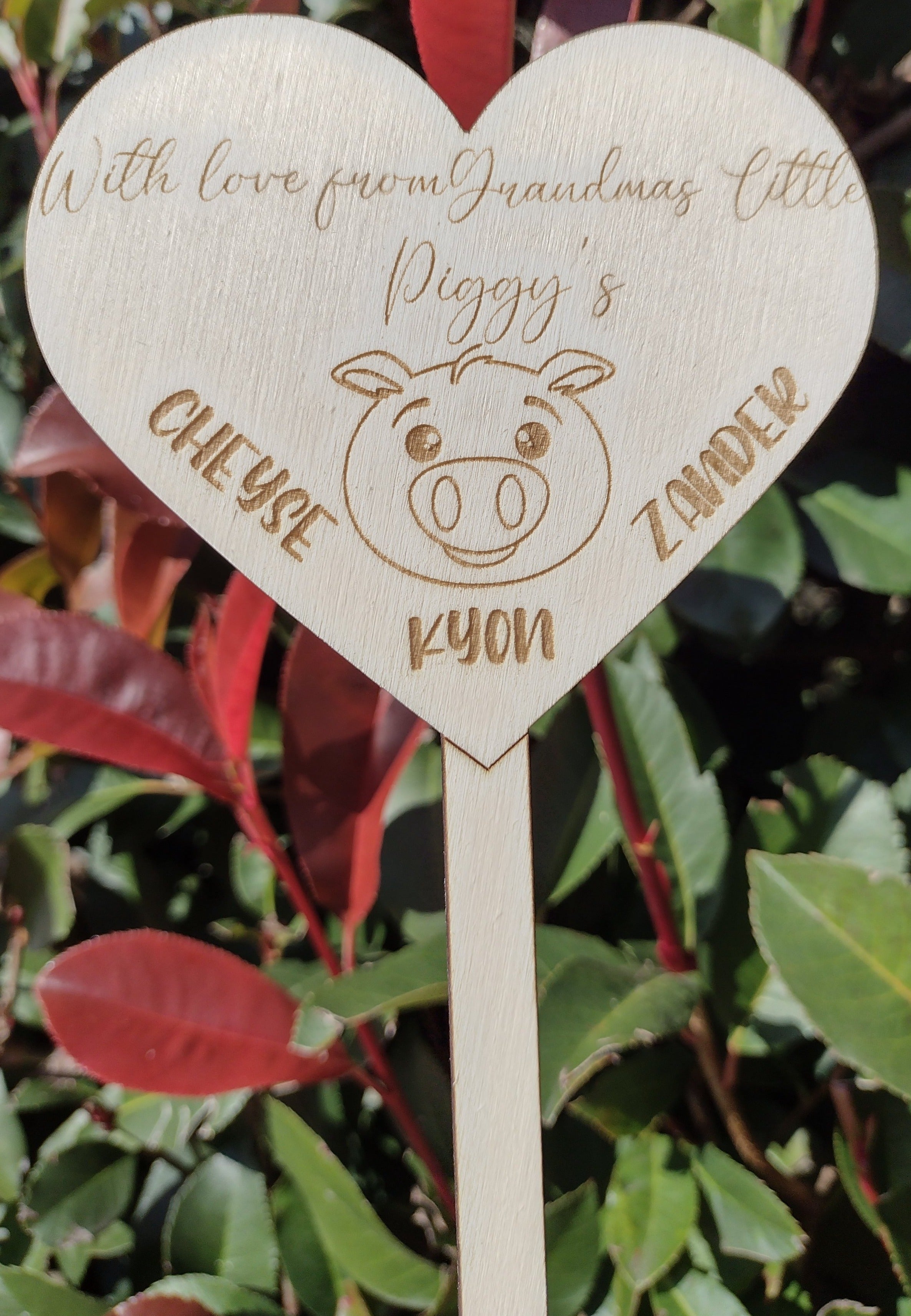 Personalised Animal Theme Plant Stick