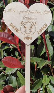 Personalised Animal Theme Plant Stick