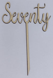 Seventy / 70 Cake Topper