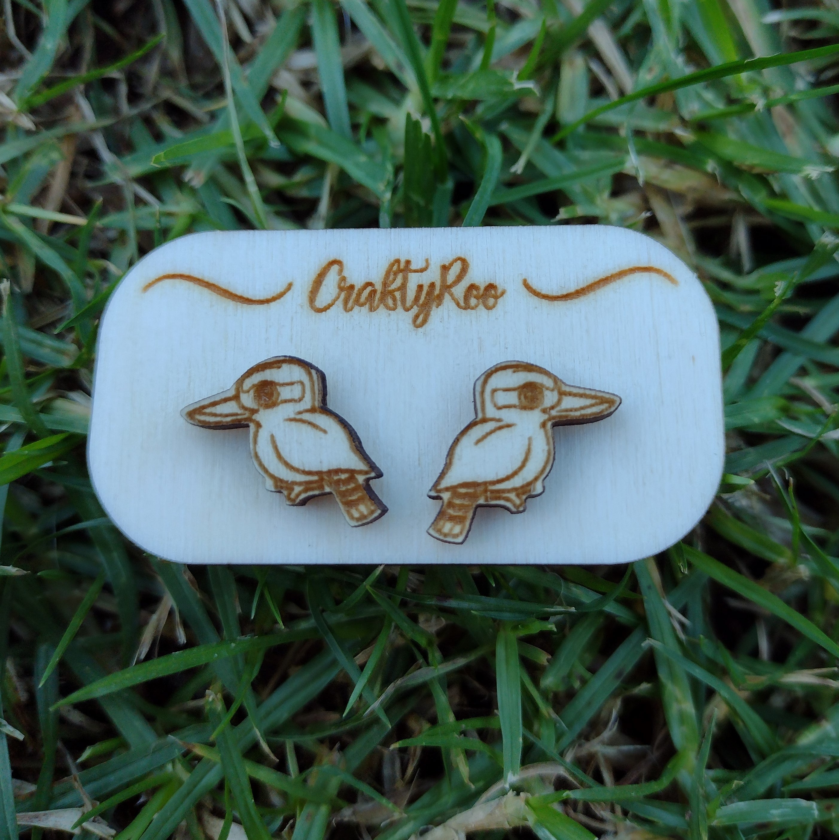 Kookaburra Earrings + Case (Can be personalised)