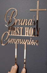 Load image into Gallery viewer, Name First Holy Communion / Baptism / Confirmation Cake Topper
