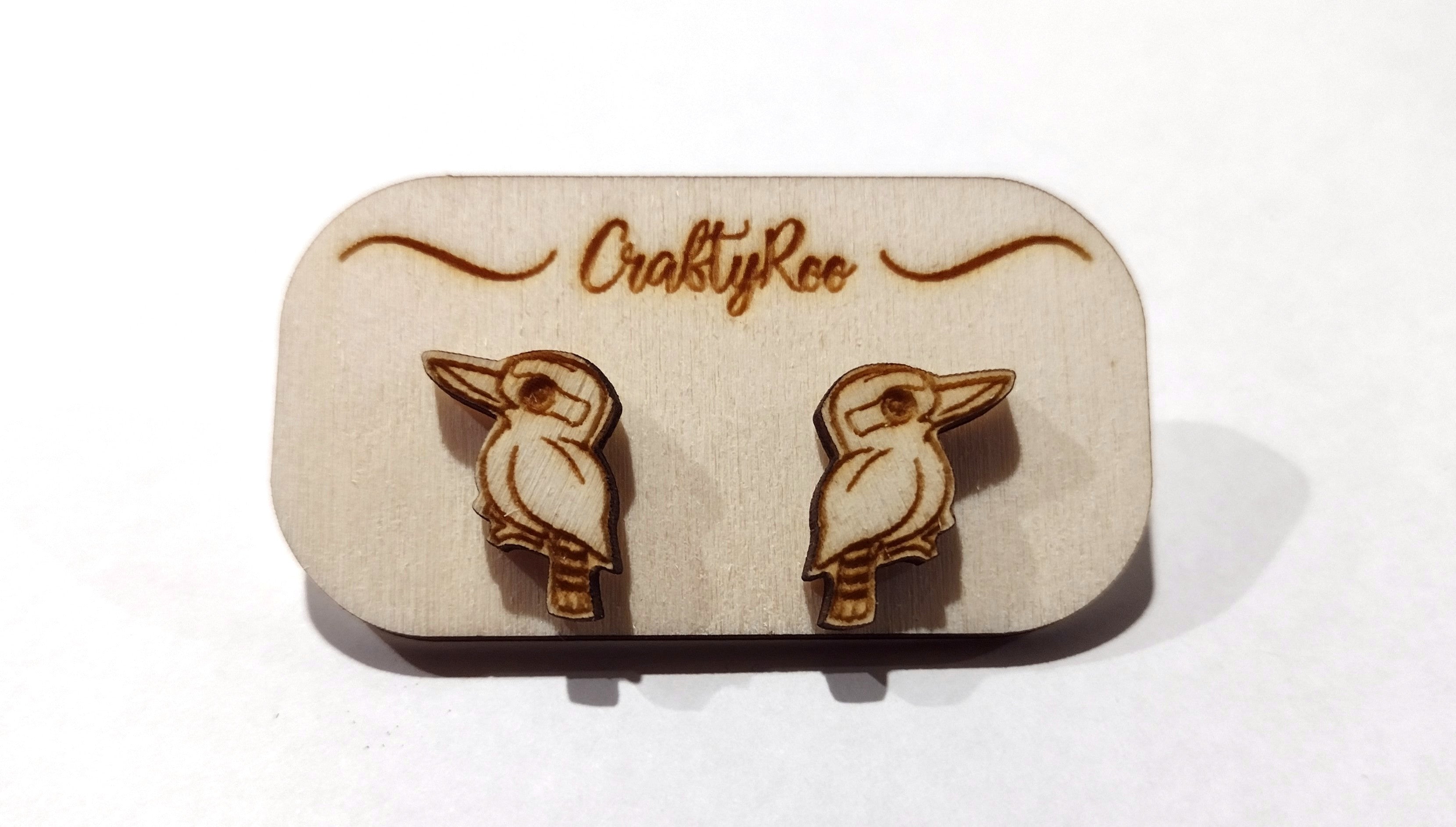 Kookaburra Earrings + Case (Can be personalised)
