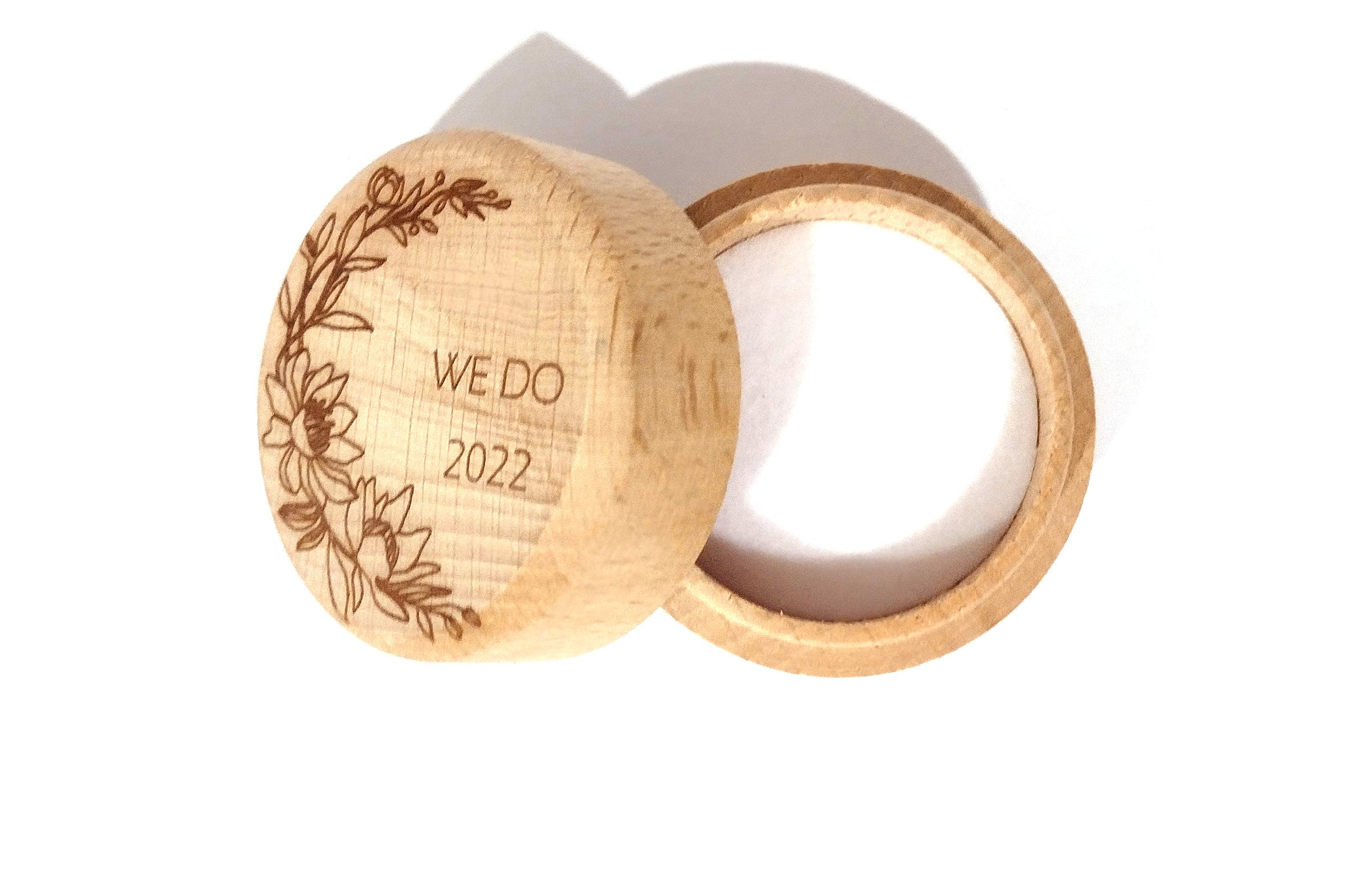 WE DO 2021 / 2022 / 2023 Wedding Wooden Ring Box