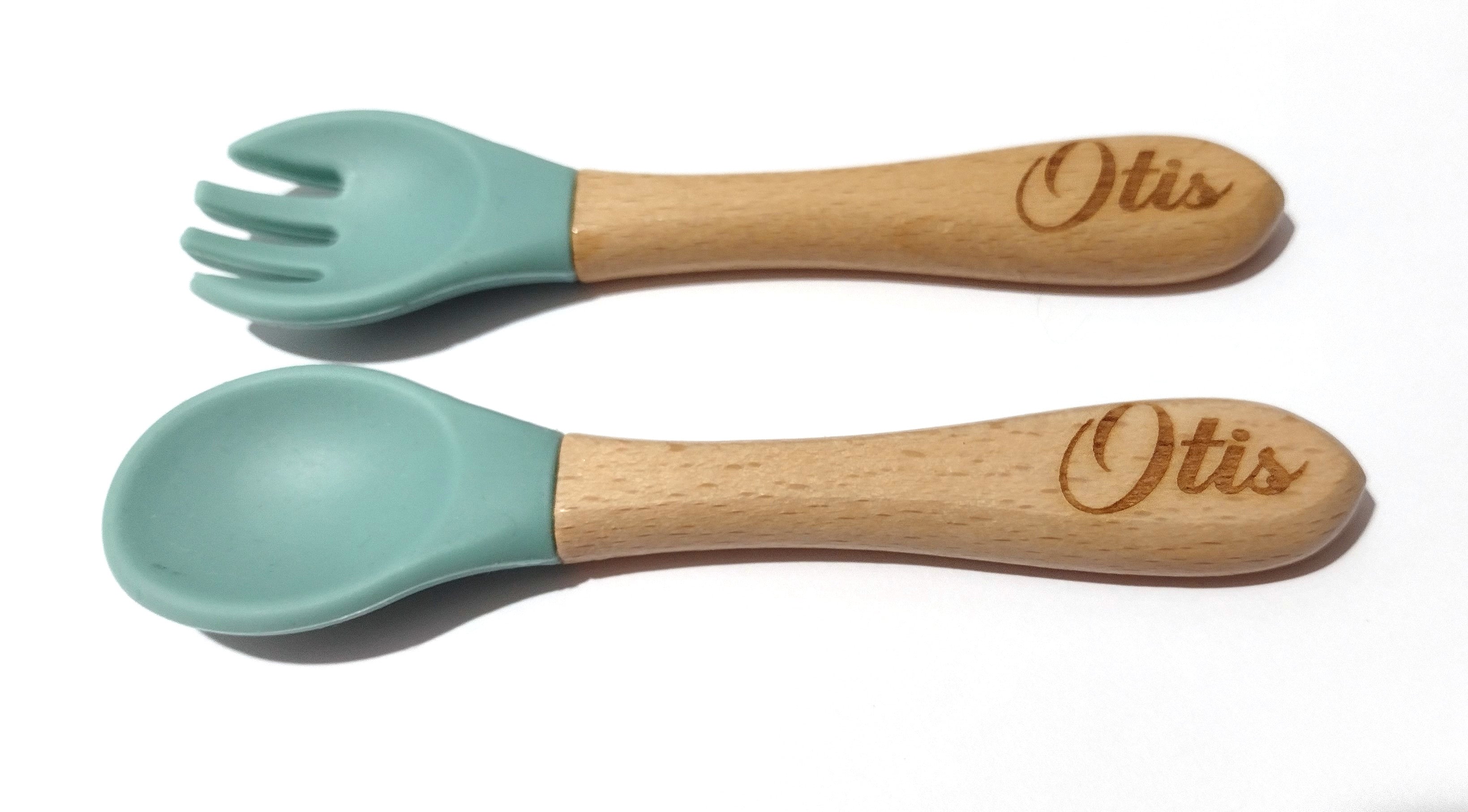 Wooden Silicone Fork and Spoon