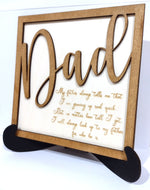 Load image into Gallery viewer, Fathers Day Frame with Stand (Can be personalised)
