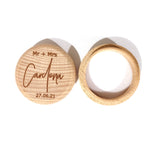 Load image into Gallery viewer, Mr + Mrs | Surname | Date Wooden Ring Box
