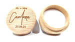 Load image into Gallery viewer, Mr + Mrs | Surname | Date Wooden Ring Box
