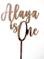 Load image into Gallery viewer, Name is + AGE (Text)  Cake Topper
