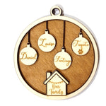 Load image into Gallery viewer, Personalised Family Christmas Ornament 2021
