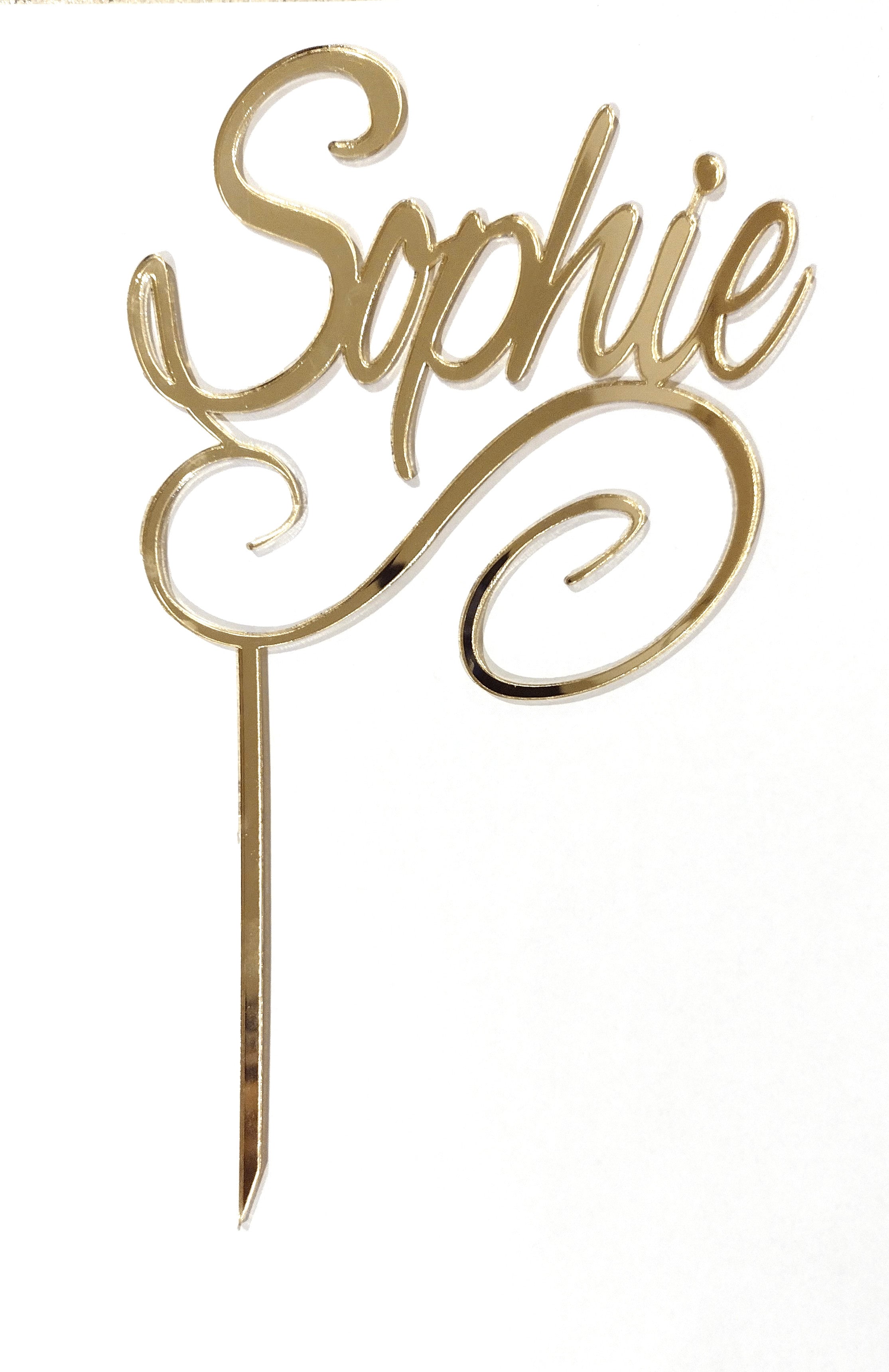 Name + Curves Cake Topper