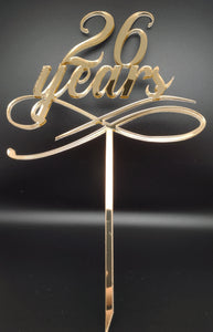 Age + Curves Cake Topper