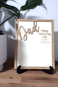 Personalised Fathers Day Photo Frame with Stand