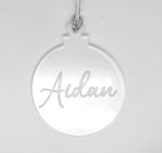 Load image into Gallery viewer, Name Christmas Ornament Clear Acrylic
