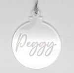 Load image into Gallery viewer, Name Christmas Ornament Clear Acrylic
