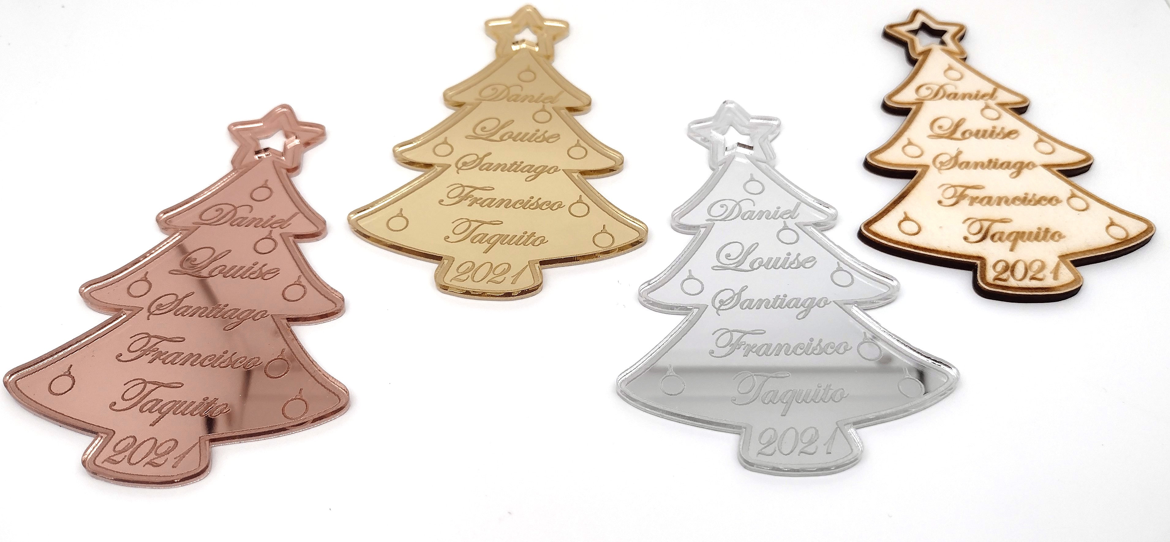 Christmas Tree + Names + 2021  Ornament