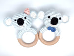 Load image into Gallery viewer, Handmade Koala Boy / Girl Teether (Name or Name + DOB) Personalised
