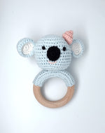 Load image into Gallery viewer, Handmade Koala Boy / Girl Teether (Name or Name + DOB) Personalised
