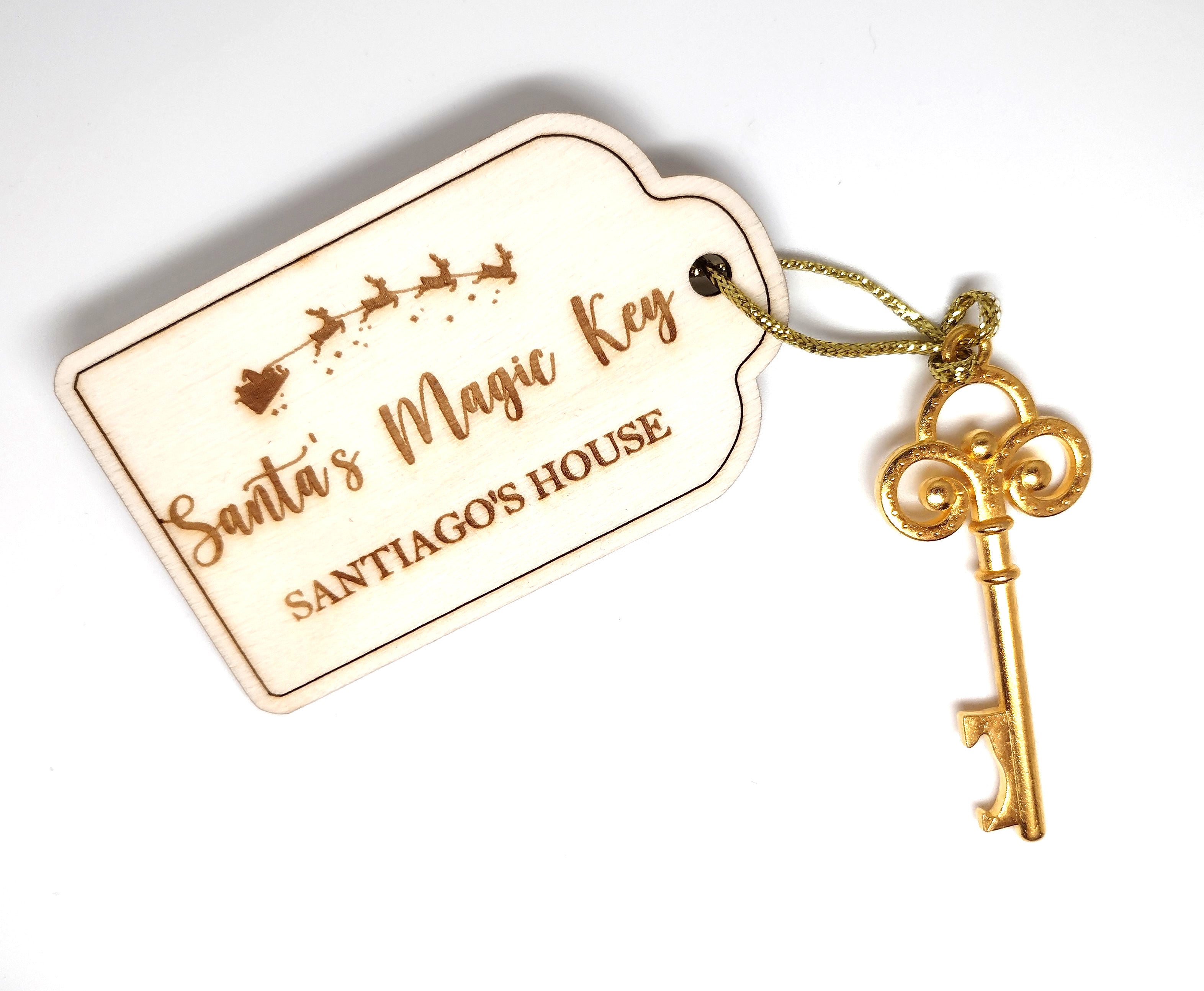 Santa's Magic Key with wooden tag