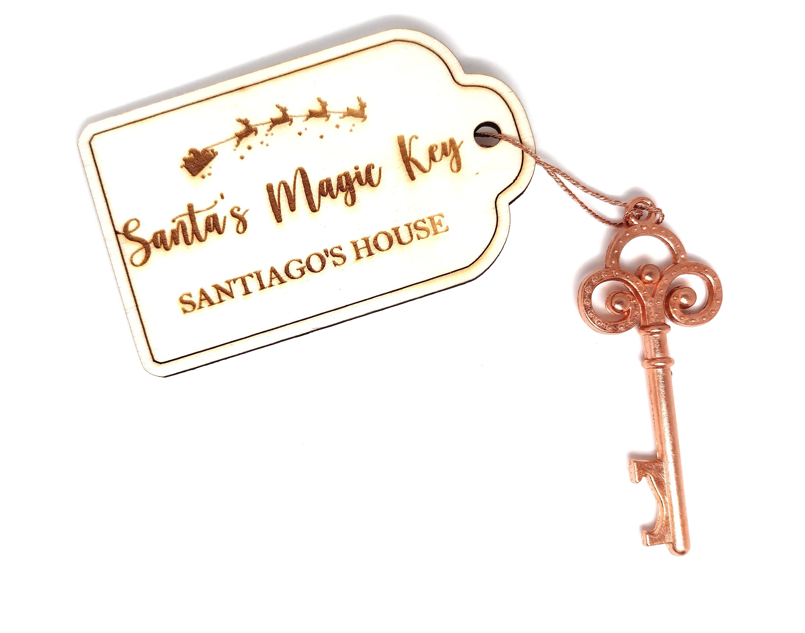 Santa's Magic Key with wooden tag